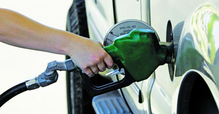 green gas pump