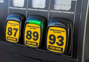 Octane ratings of 87, 89, 93