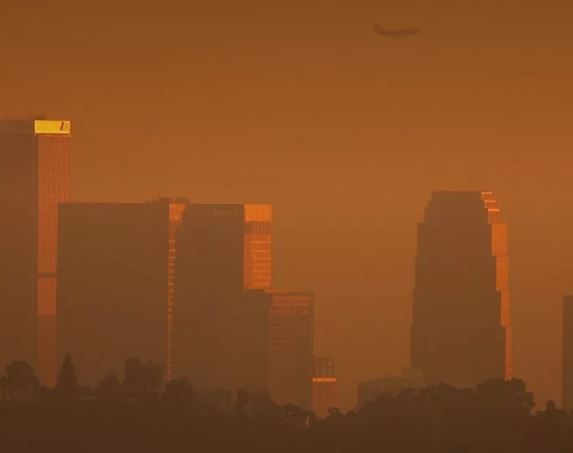 smoggy LA sunrise